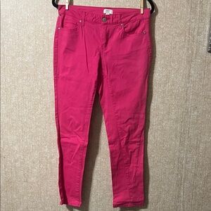 Crown & Ivy Women's Vibrant Pink Skinny Jeans